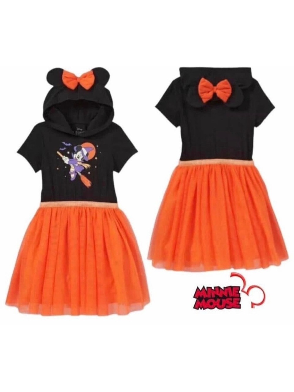 Disney Minnie Mouse Witch Dress Girls Plus Halloween purple orange tutu sparkly